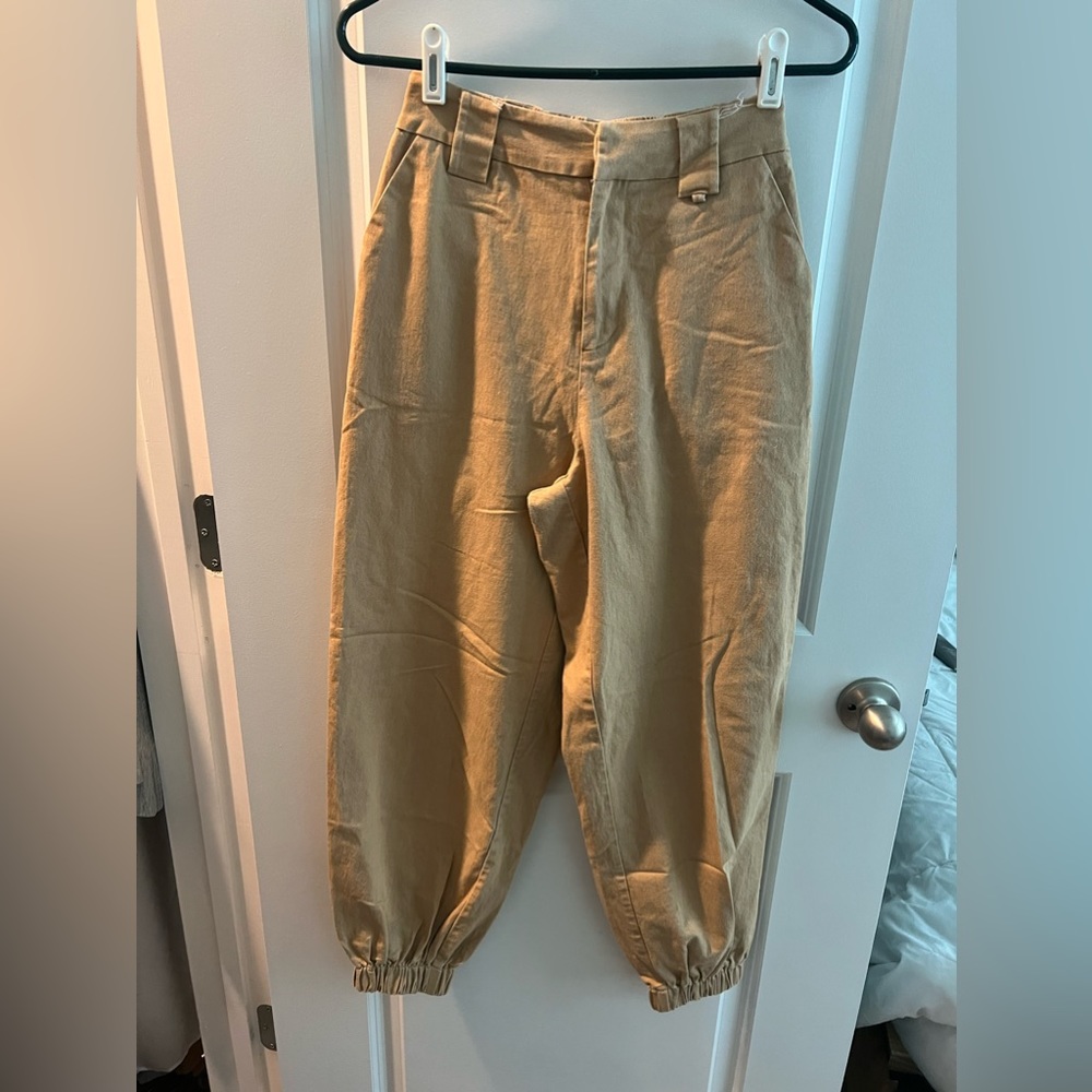 I.am.Gia high rise tan joggers